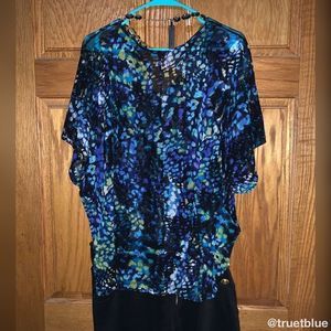 Apt. 9 Abstract Dolman Sleeve Top Sz 0X